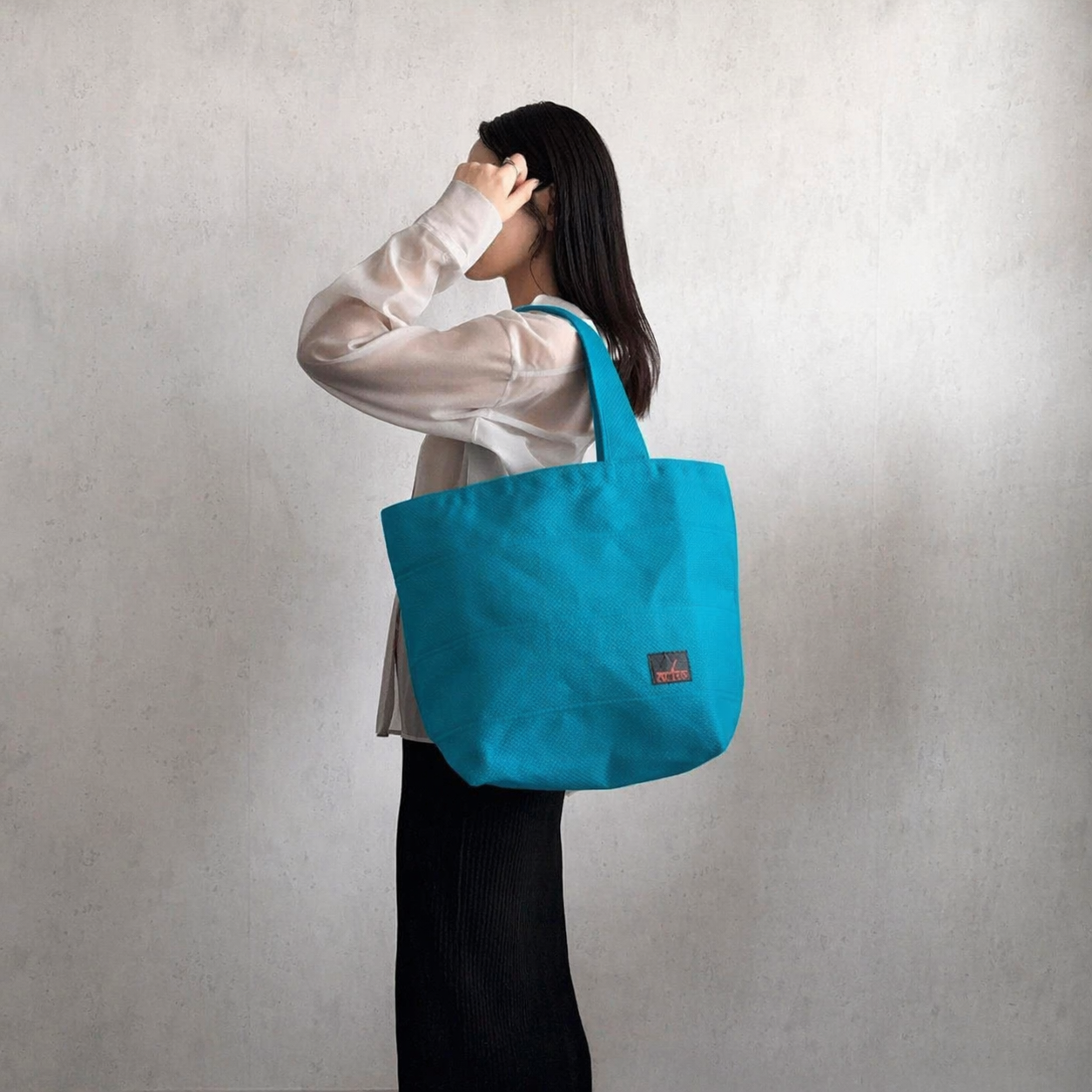 sasicco トート40 ターコイズ | 三河木綿 刺子織 | タネイ | 柔道着の 